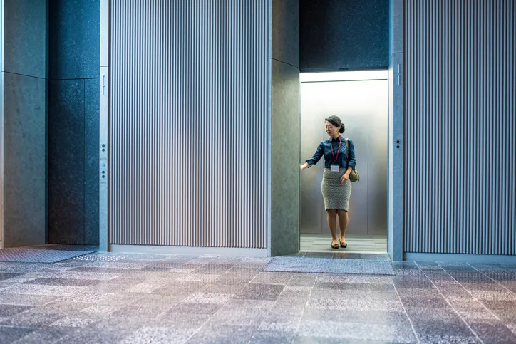 Elevator Woman in an elevator
