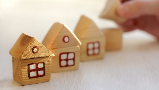 Small wooden houses following ANSI/ASHRAE 55-2020 for thermal environmental conditions.