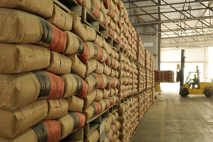 Bags of portland cement of different types covered in ASTM C150-20