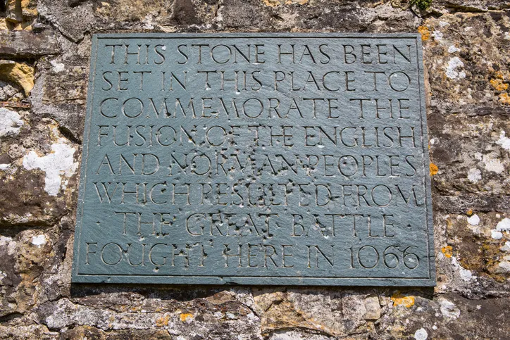Stone representing the Normans and their British Imperial System