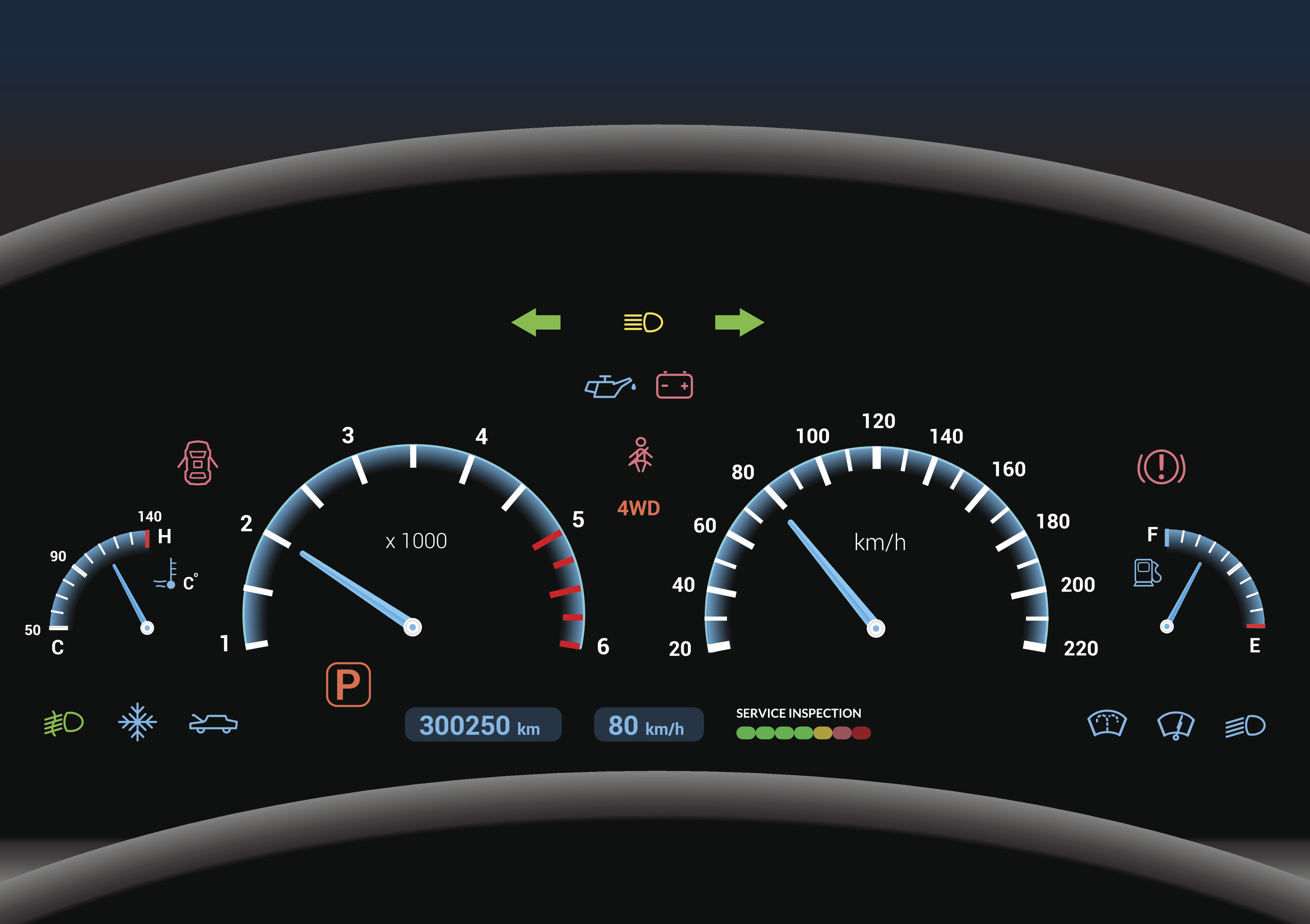 automobile dashboard symbols
