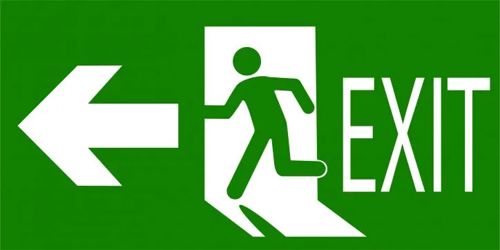 Standard exit sign