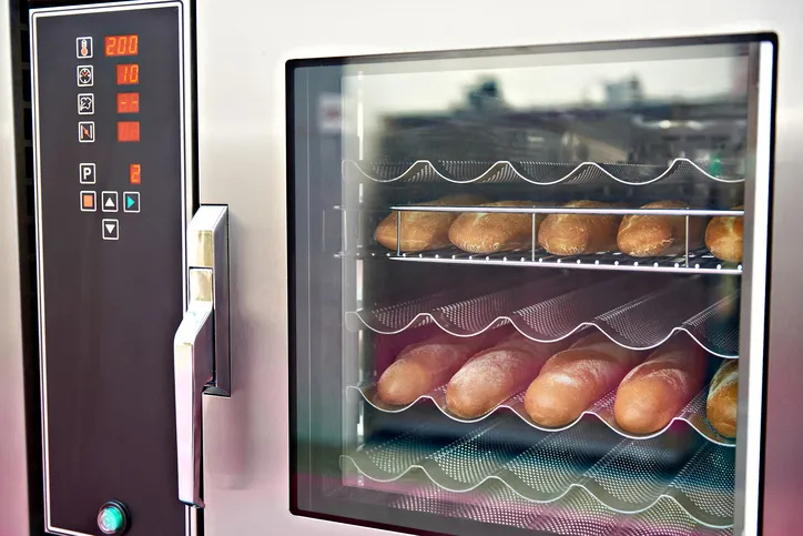 Bread baking in an oven that follows NFPA 86-2019