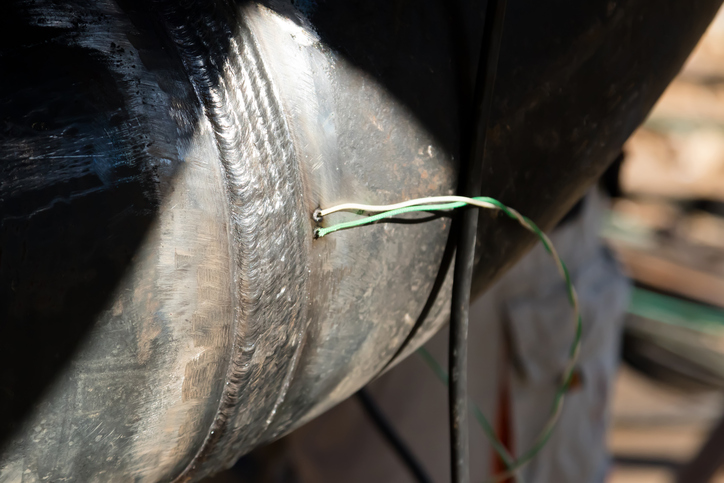Thermocouple on pipe following ANSI codes