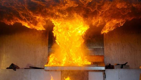 A burst of flame in a kitchen would be uncovered through NFPA 921 fire investigations.