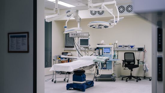 Emergency room with carefully placed medical devices accredited to the FDA ASCA Pilot Program.