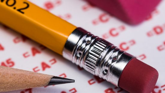 Pencil over test used to determine a passing score in accordance with a criterion referenced assessment (CRA) study.