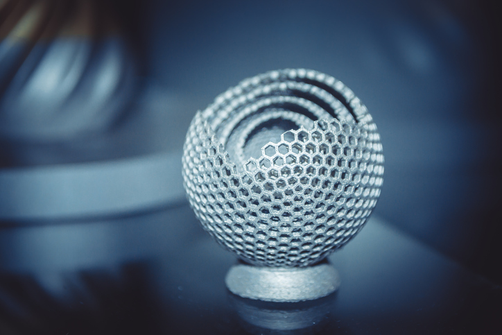 Additive Manufactured Steel Metal honeycomb object additive manufactured to ISO/ASTM 52915 specifications.