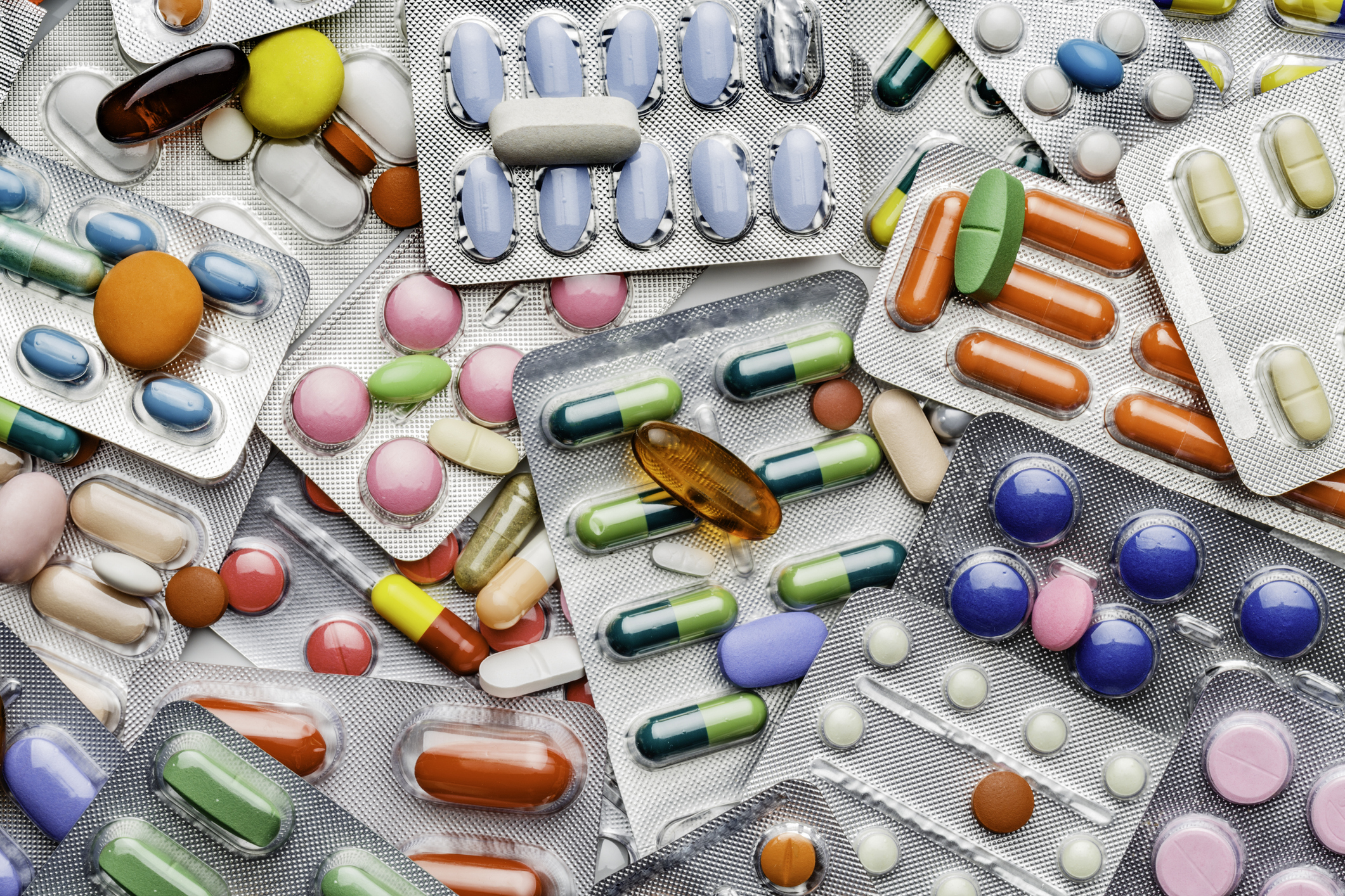 Dietary supplements scattered about but safe with Amazon seller requirements with ANAB accreditation security.